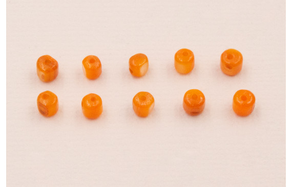 Cubo Nacar 4*4*3mm Naranja