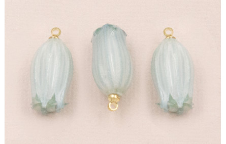 Flor Natural Campanilla con Resina 23*10 azulado