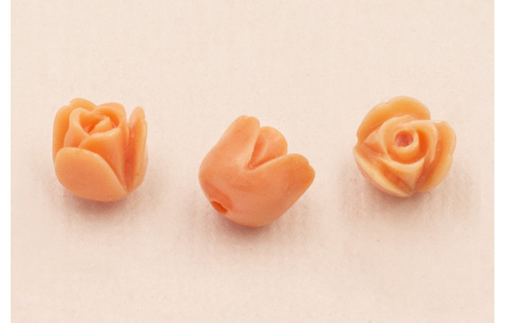 Flor Resina de Coral 6*6mm Rosa Coral