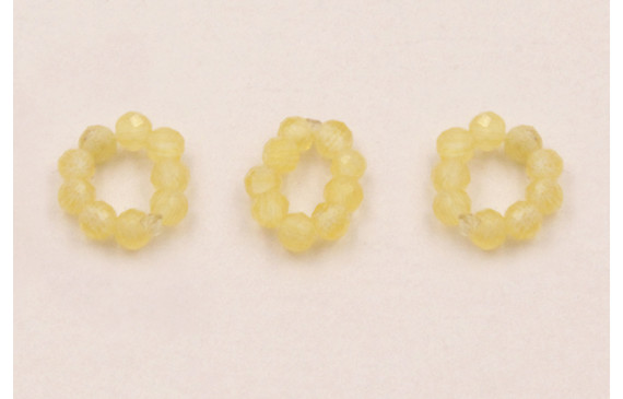 aro de 9 Piedras Cuarzo amarillo de 2mm