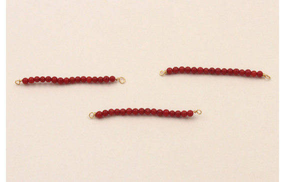 Bastón de 40mm con piedra Coral de 2mm