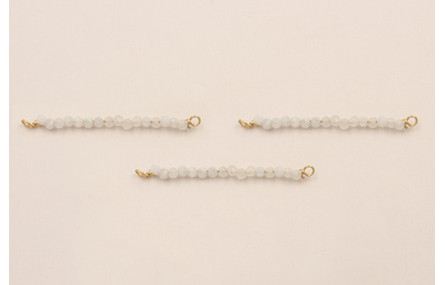 Bastón de 40mm con piedra Cuarzo  blanco de 2mm