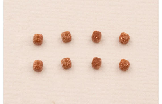 Cubo Facetado de 2,5mm Cuarzo Marrón efecto brillo