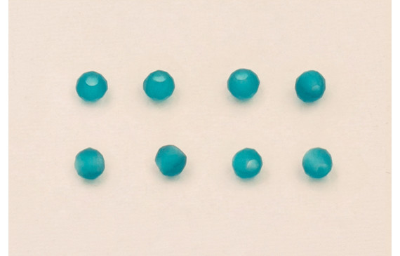 Ristra 36cms de Bola de Piedra de 2mm Azul transp