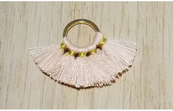 Aro 10mm Multipompón Rosa palo