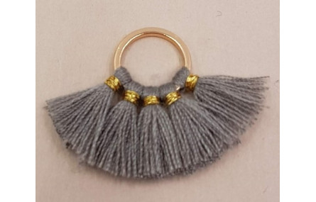 Aro 10mm Multipompón Gris Oscuro