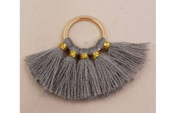 Aro 10mm Multipompón Gris Oscuro