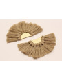 Semidisco de pompones 100*50mm  Dorado Marrón