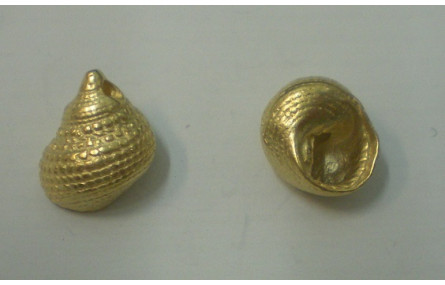 Colgante caracola 14*12mm Oro Mate