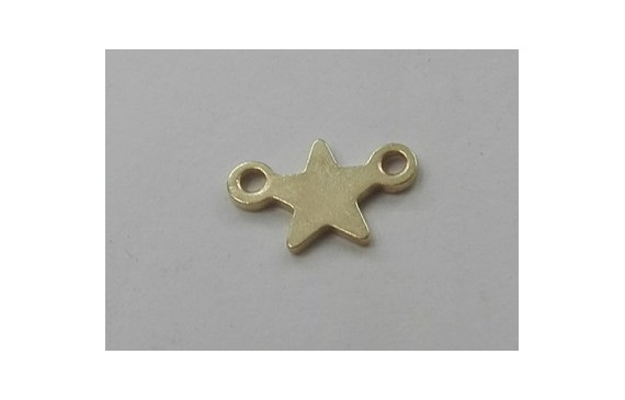 Estrella aro Doble 10*6mm Dorada