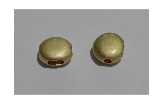 Disco doble pasante 8mm diametro Oro Mate