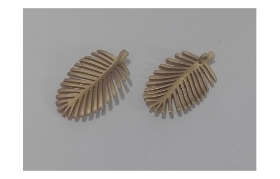 Cuenta Hoja Palmera 20*11mm oro Mate