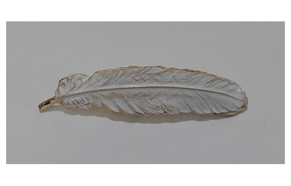 Pluma 12*5mm oro+banco