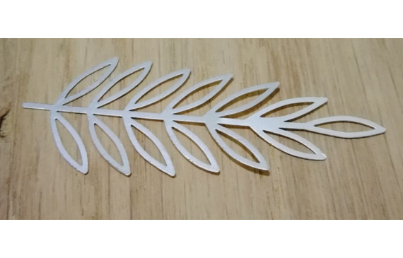Hoja lámina plata 66*24mm Plata Mate