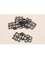 Conjunto 2 flores crochet 38.5*65 Negro Mate