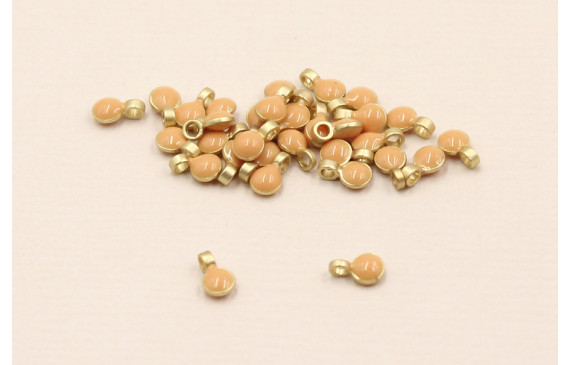 Disco de 3mm con esmalte Rosa  con arandela