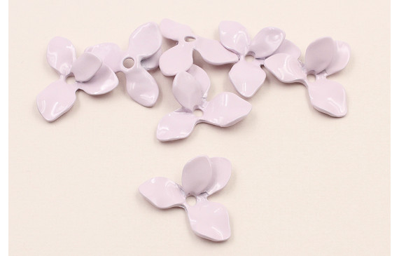 Cuenta Flor 26,5mm diámetro Lila Mate
