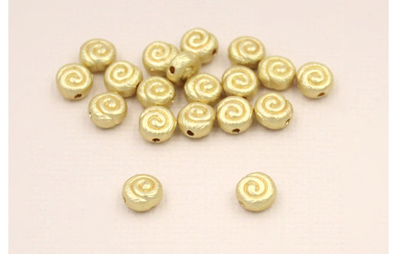 Cuenta Caracolillo de 5*3mm Dorado Mate