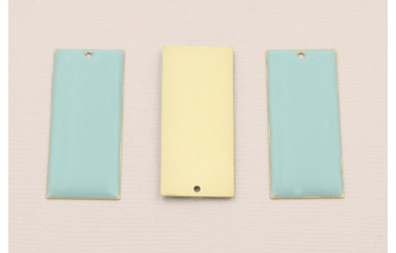 Cuenta Rectangulo 38*15 D.Mate Esmalte tuquesa