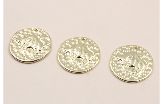 Medalla 16mm latón Dorado Horóscopo ARIES