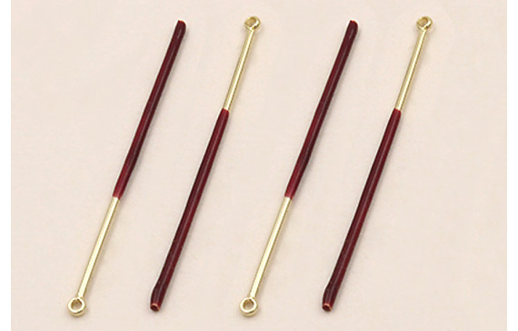 Acero Inox. Listón de 38mm Oro y granate