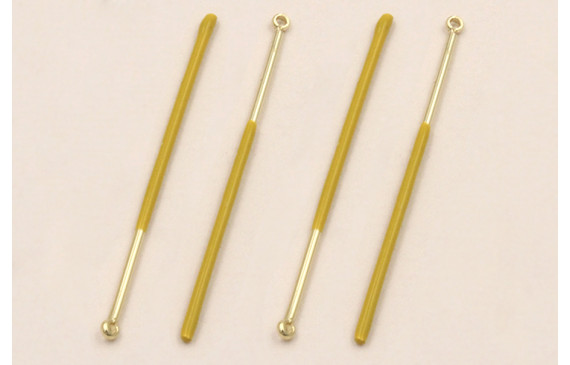 Colgante Acero Inox. Listón de 38mm Oro y Pistacho