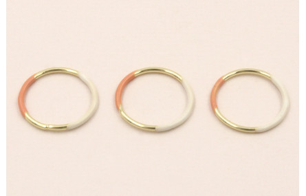 Aro Acero Inox. 15mm Oro Salmón Beige