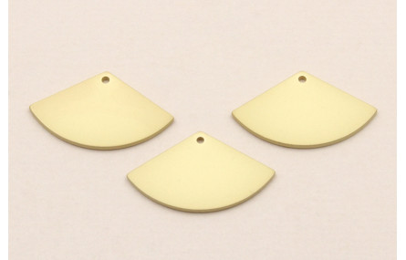 Pieza Abanico de 20*12mm Dorado Mate