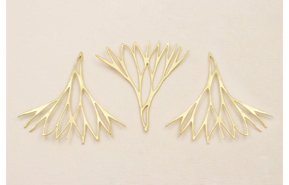 Colgante Coral 55*45mm Dorado Mate