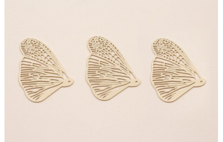 Cuenta Ala Mariposa 32*26 esmalte Rosa Palo