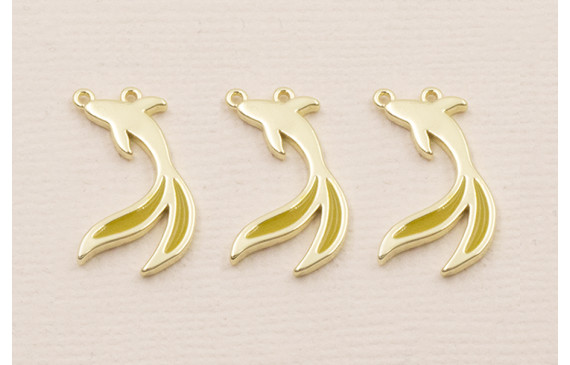 Stainless Steel. Pez Dos colas Dorado y Mostaza