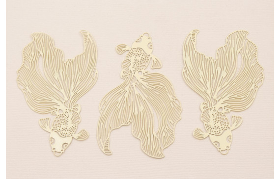 Colgante Pez Tropical Plano 60*35mm Beige