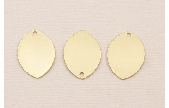 Cuenta Ovalo Curvado 20*14mm Dorado Mate