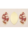 Ovalo 60*33 Oro Mate Estampado Rojo