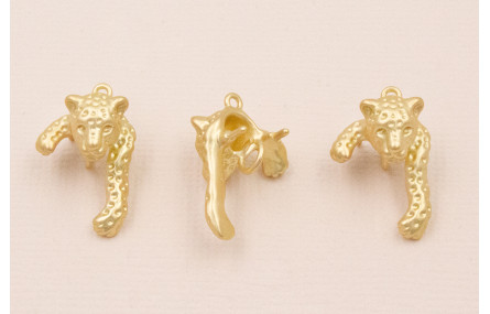 Colgante Tigre 20*12mm Dorado Mate