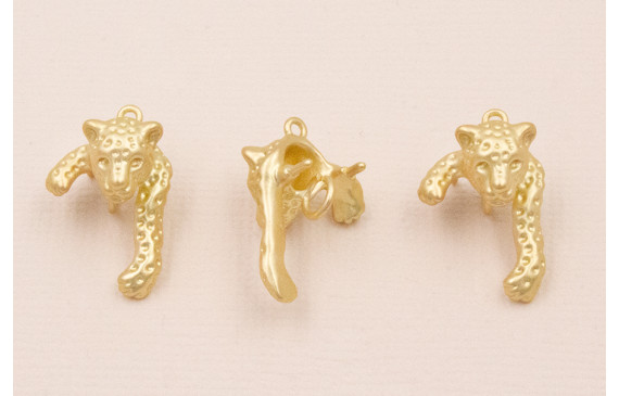 Colgante Tigre 20*12mm Dorado Mate