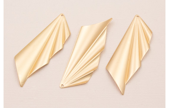 Fleco metálico ondulado 60*15mm Dorado Mate