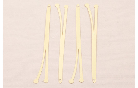 Colgante 2 pendulos 73*15mm Dorado Mate