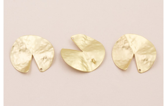 Colgante Nenufar 30mm anilla trasera Oro Mate