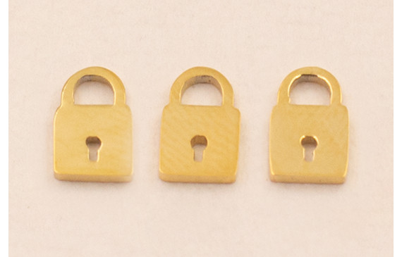 Colgante Acero Inox. Candado 8*5mm ORO
