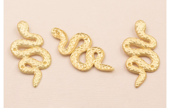 Colgante serpiente 40*20mm Oro Mate