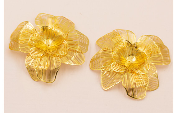 Flor 4 Capas 55mm diametro Oro