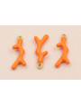 Colgante Coral 20*7mm Esmalte color Coral