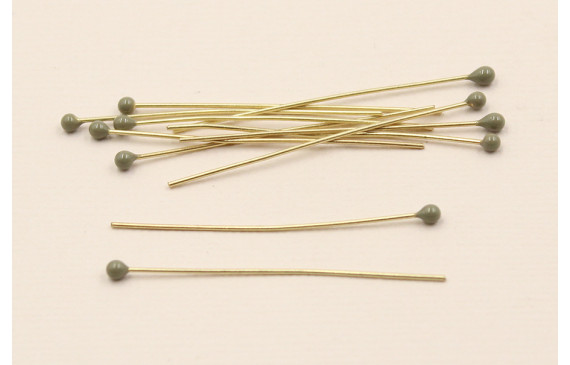 Alfiler cabeza redonda y esmaltada 2mm*40mm Gris