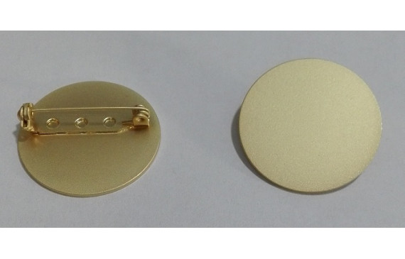 Broche Disco 25mm Oro Mate