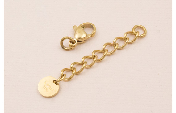 Cierre completo Acero Inox. 316L. 40mm Baño Oro