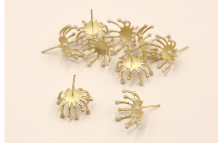 Perno estambres 13mm puntas esmaltadas Beiges