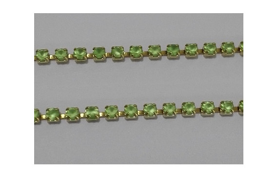 Cadena strass PP14 Peridot Mate