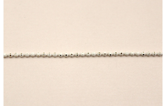 Cadena bolas 1,2mm dorado y Blanco