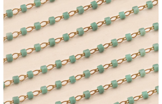 Cadena engarzada Miyuki Delika Turquesa DB2131
